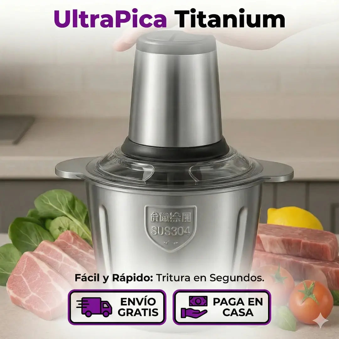 Procesador de alimentos UltraPica Titanium y Recetario Gratis