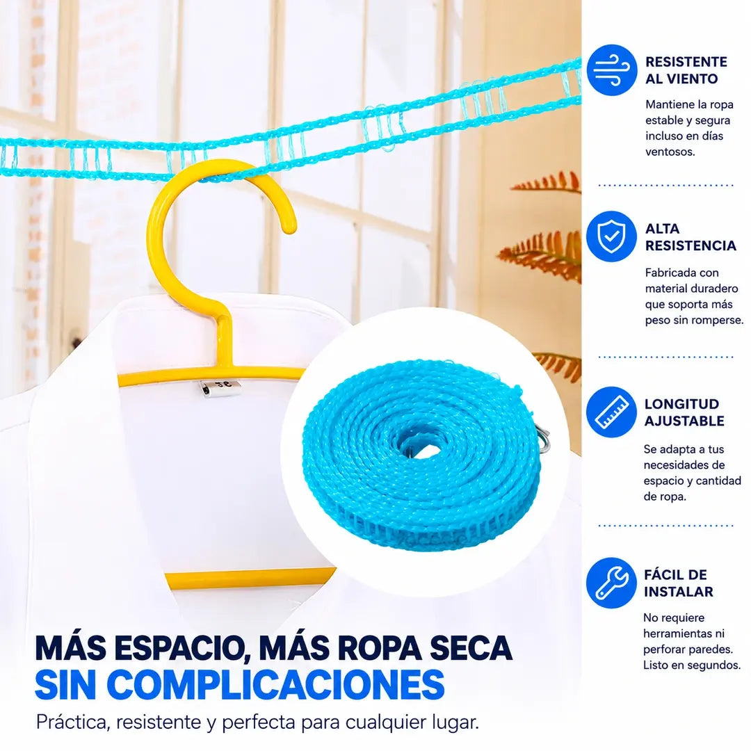 TendeFlex™- Seca más prendas sin perforar paredes