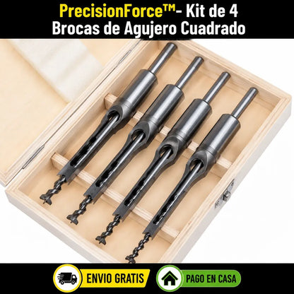 PrecisionForce™- Kit de 4 Brocas de Agujero Cuadrado