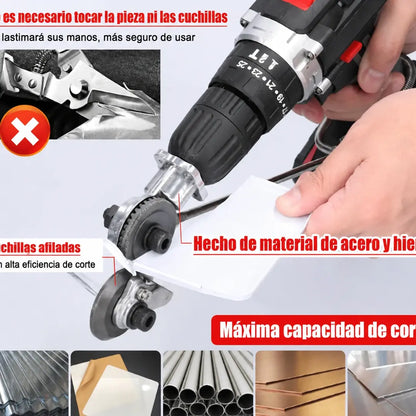 DrillForce™- Convierte tu taladro en una potencia para cortar metales