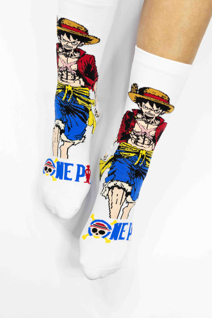 Medias Luffy fondo Blanco