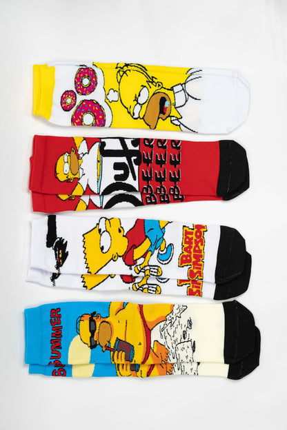 Pack x4 Medias Los Simpson