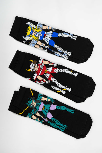 Pack x3 Medias Caballeros del Zodiaco