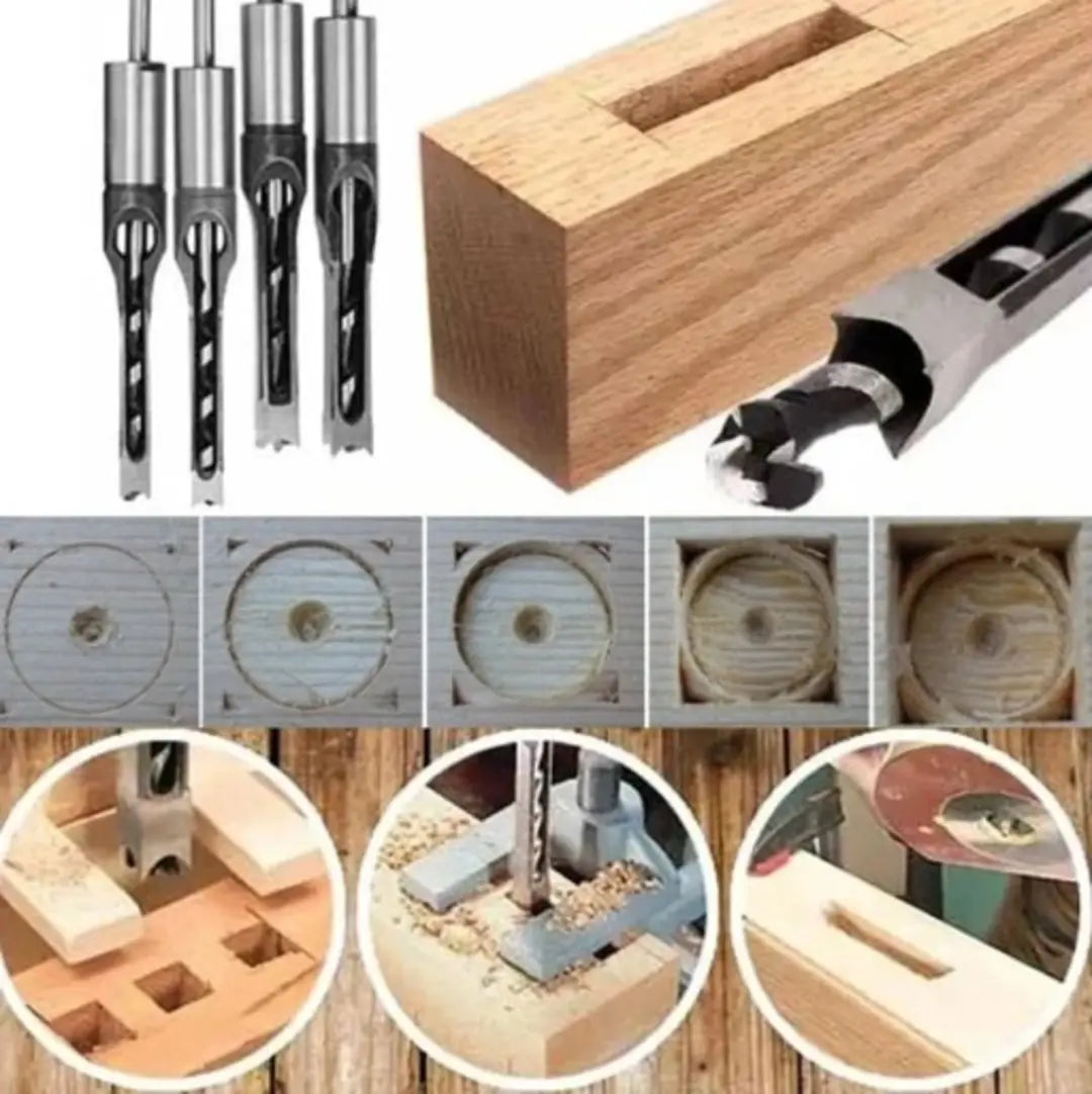PrecisionForce™- Kit de 4 Brocas de Agujero Cuadrado
