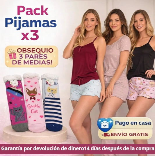 Pack Sueño Total - Pijama X3 + Medias gratis