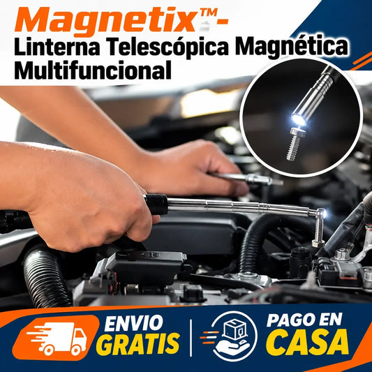 Magnetix™- Linterna Telescópica Magnética Multifuncional