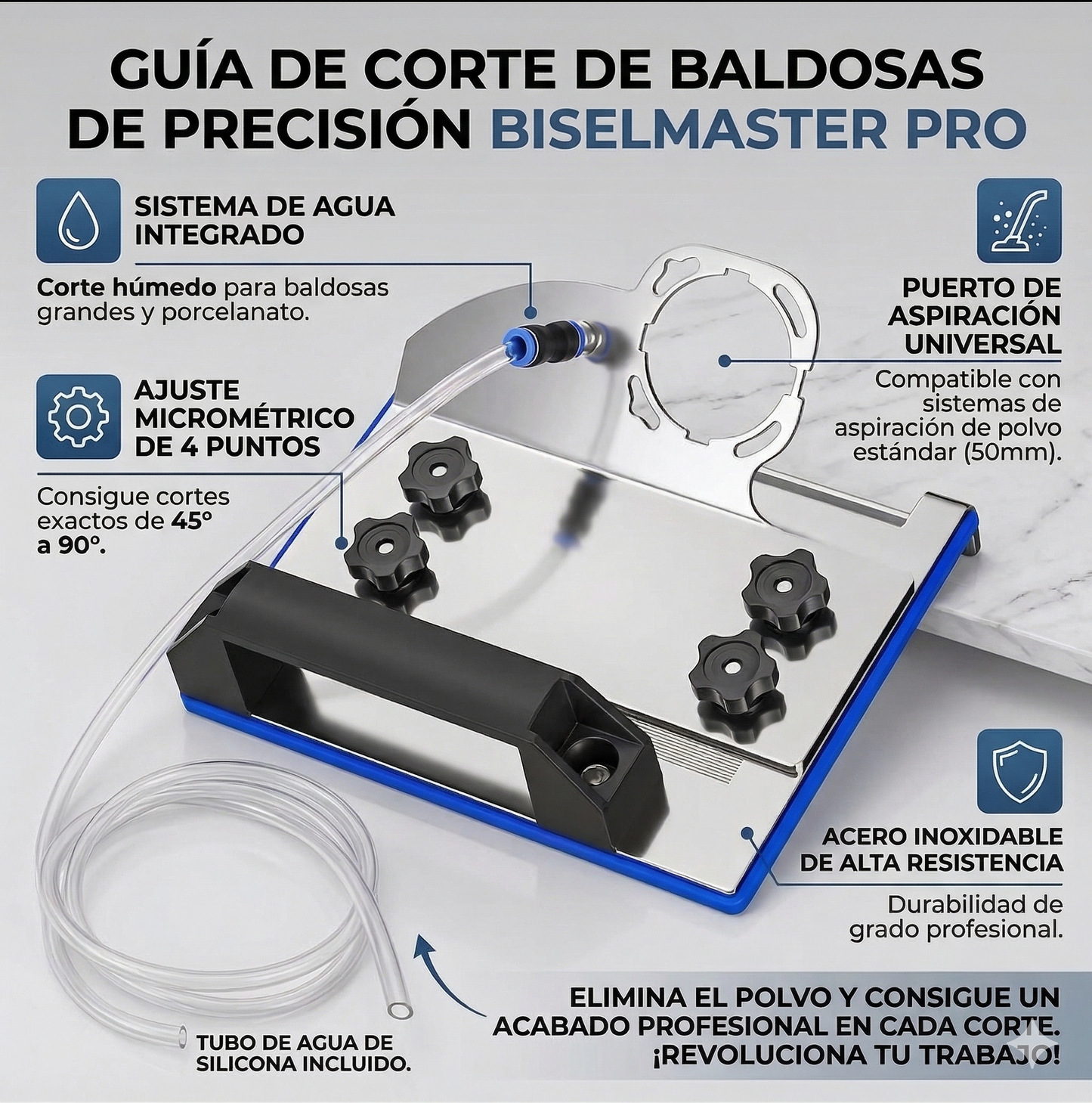BISELMASTER PRO – SOPORTE PULIDORA CORTE BISELADO + ENVIÓ GRATIS
