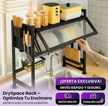 Platera Escurridor DrySpace Rack + Gratis Guía Pro de cocina ordenada