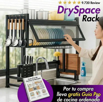 Platera Escurridor DrySpace Rack + Gratis Guía Pro de cocina ordenada