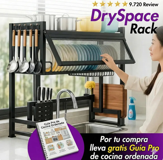 Platera Escurridor DrySpace Rack + Gratis Guía Pro de cocina ordenada