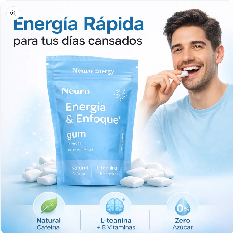 FOCUS GUM® ENERGIA RÁPIDA para días cansados + ENVIO GRATIS